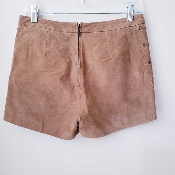 Willow and Clay Tan Leather Shorts - Picture 8 of 10
